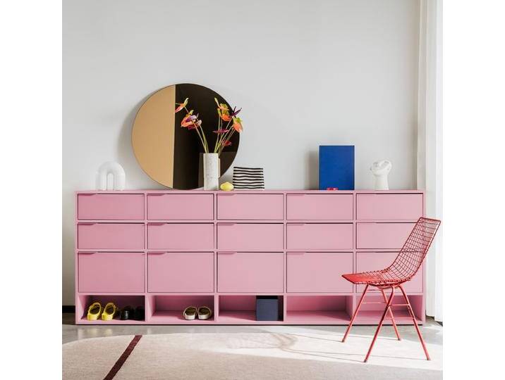 Kommode in Reisinger Pink mit Ruckwanden, 240 cm x 93 cm x 40 cm, Vollständig anpassbar von Tylko Kommode in Reisinger Pink mit Ruckwanden, 240 cm x 93 cm x 40 cm, Vollständig anpassbar von Tylko von tylko