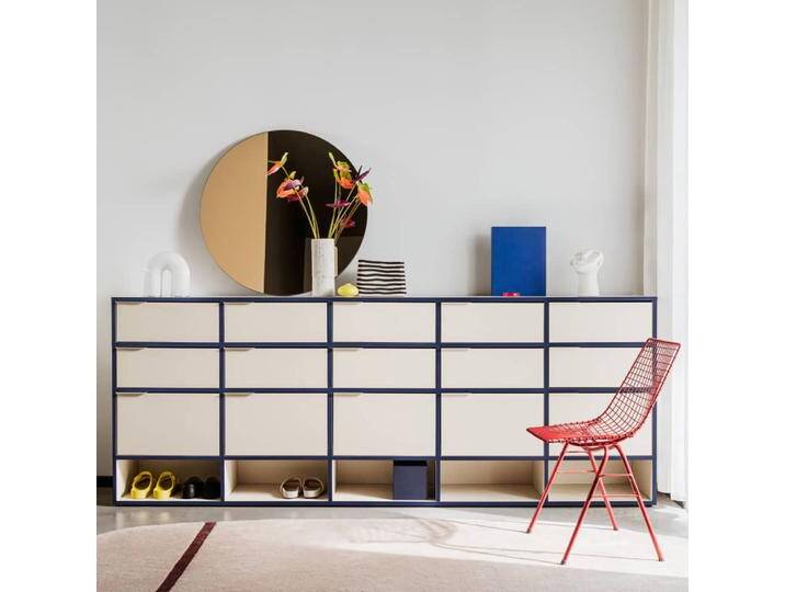 Kommode in Sand und Dunkelblau mit Ruckwanden, 240 cm x 93 cm x 40 cm, Vollständig anpassbar von Tylko von tylko