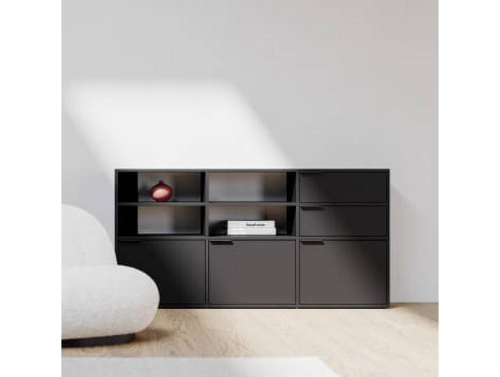 Kommode in Schwarz, 160 cm x 83 cm x 32 cm, Vollständig anpassbar von Tylko von tylko