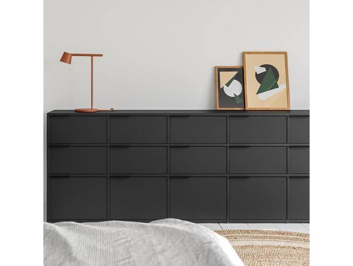 Kommode in Schwarz mit Ruckwanden, 200 cm x 73 cm x 32 cm, Vollständig anpassbar von Tylko von tylko