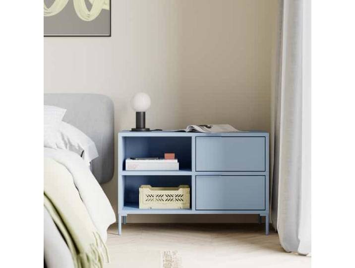 Nachttisch in Blau mit Schubladen und Ruckwanden, 78 cm x 53 cm x 40 cm, Vollständig anpassbar von Tylko von tylko