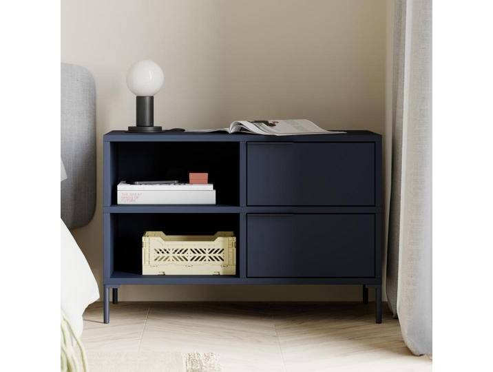 Nachttisch in Blau mit Schubladen und Ruckwanden, 87 cm x 53 cm x 40 cm, Vollständig anpassbar von Tylko von tylko