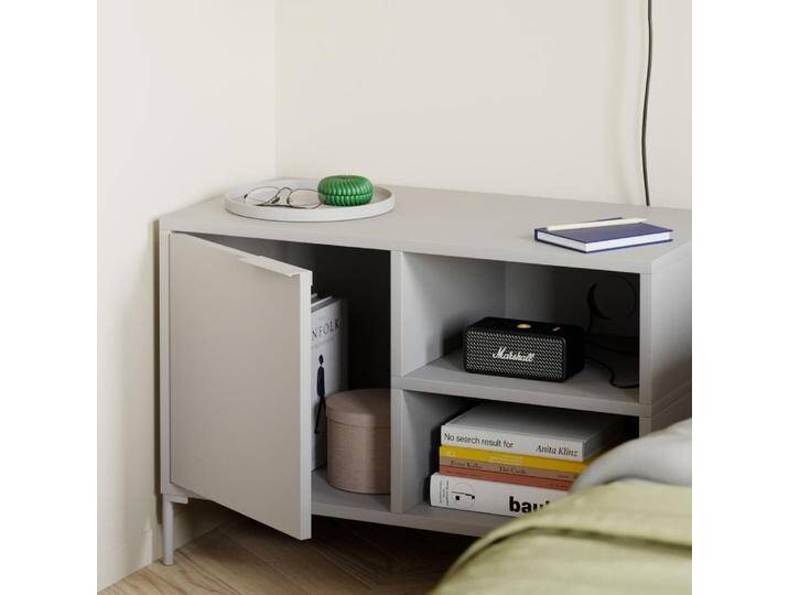 Nachttisch in Grau mit Türen und Ruckwanden, 78 cm x 53 cm x 40 cm, Vollständig anpassbar von Tylko von tylko