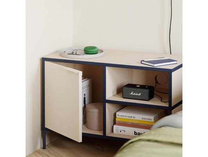 Nachttisch in Sand und Dunkelblau mit Türen und Ruckwanden, 78 cm x 53 cm x 40 cm, Vollständig anpassbar von Tylko von tylko