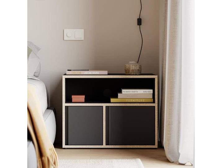 Nachttisch in Schwarz mit Türen, 72 cm x 53 cm x 40 cm, Vollständig anpassbar von Tylko von tylko