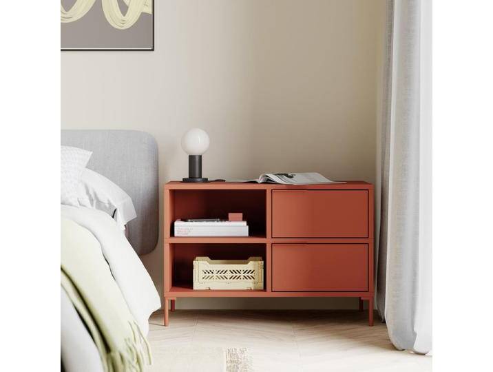 Nachttisch in Terrakotta mit Schubladen und Ruckwanden, 78 cm x 53 cm x 40 cm, Vollständig anpassbar von Tylko von tylko