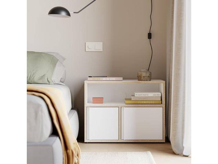 Nachttisch in Weiß mit Türen und Ruckwanden, 70 cm x 53 cm x 40 cm, Vollständig anpassbar von Tylko von tylko