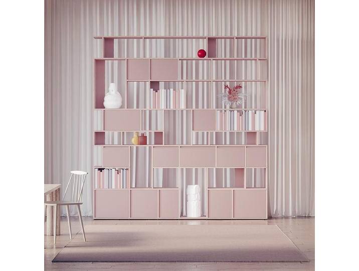 Regalsystem in Rosa mit Türen und Schubladen, 240 cm x 253 cm x 32 cm, Vollständig anpassbar von Tylko von tylko
