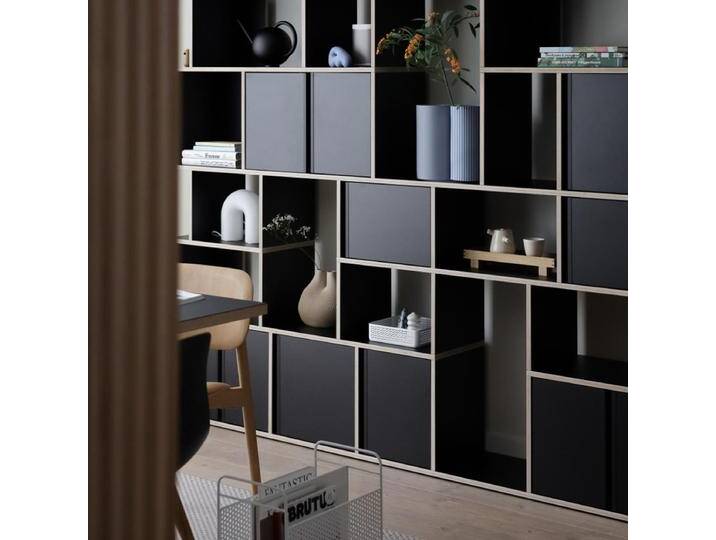 Regalsystem in Schwarz mit Türen, 225 cm x 233 cm x 32 cm, Vollständig anpassbar von Tylko Regalsystem in Schwarz mit Türen, 225 cm x 233 cm x 32 cm, Vollständig anpassbar von Tylko von tylko