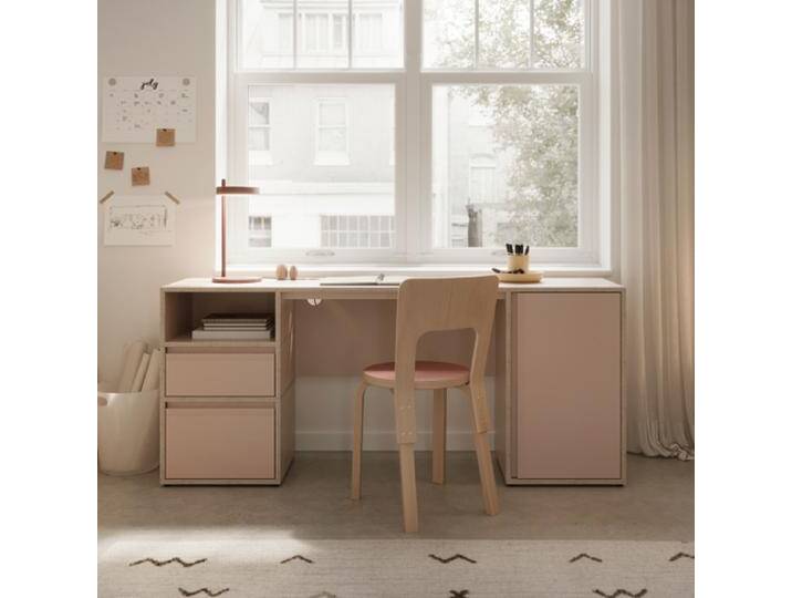 Schreibtisch in Rosa mit Türen und Schubladen, 170 cm x 73 cm x 50 cm, Vollständig anpassbar von Tylko von tylko