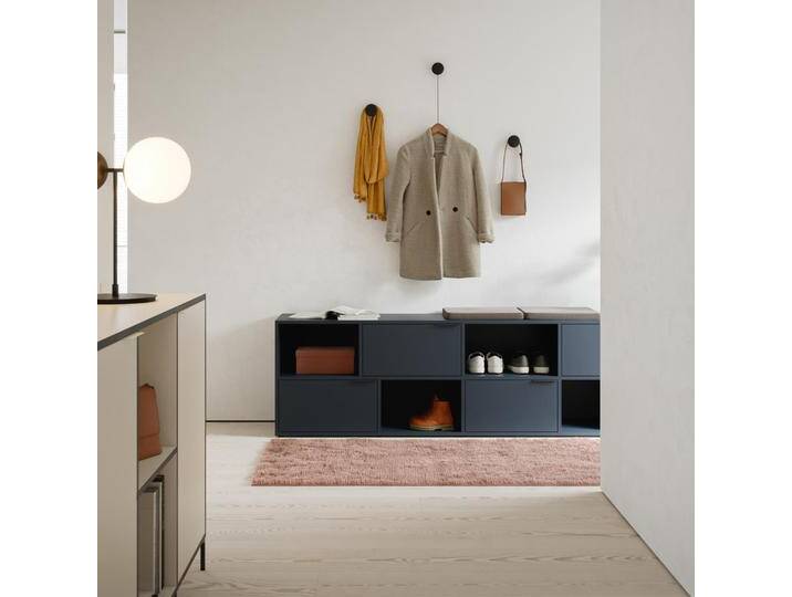 Schuhregal in Blau mit Türen und Schubladen, 240 cm x 63 cm x 32 cm, Vollständig anpassbar von Tylko von tylko