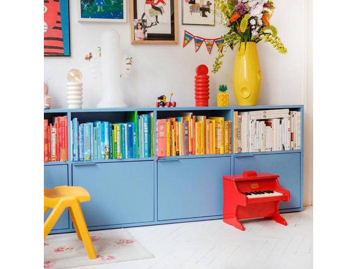 Sideboard in Blau mit Schubladen und Ruckwanden, 210 cm x 73 cm x 32 cm, Vollständig anpassbar von Tylko von tylko