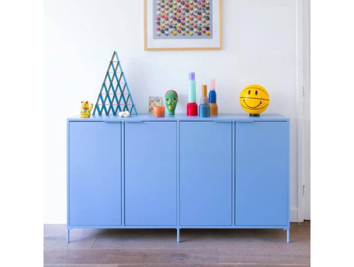 Sideboard in Blau mit Türen und Ruckwanden, 166 cm x 93 cm x 32 cm, Vollständig anpassbar von Tylko von tylko