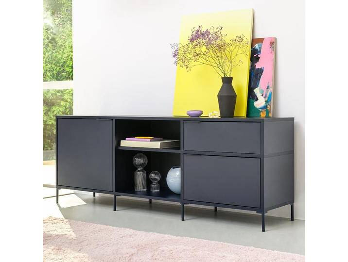 Sideboard in Blau mit Türen und Schubladen, 165 cm x 53 cm x 40 cm, Vollständig anpassbar von Tylko Sideboard in Blau mit Türen und Schubladen, 165 cm x 53 cm x 40 cm, Vollständig anpassbar von Tylko von tylko