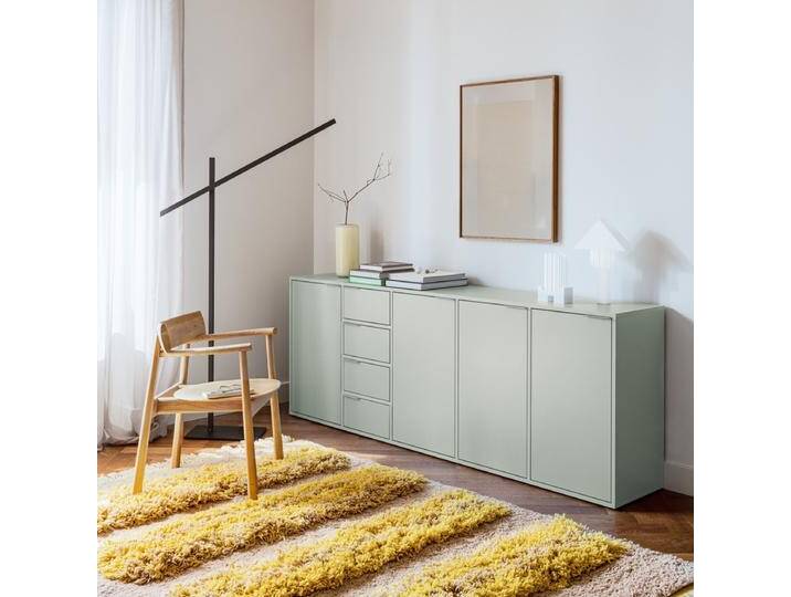 Sideboard in Grün mit Türen und Schubladen, 222 cm x 83 cm x 50 cm, Vollständig anpassbar von Tylko von tylko
