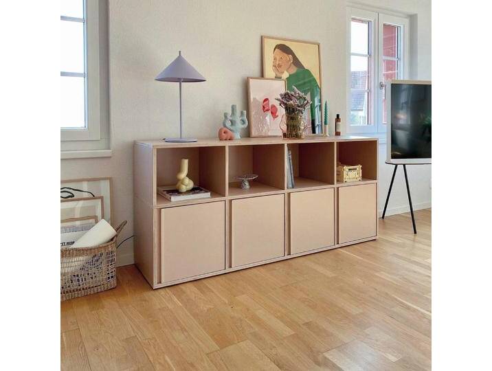 Sideboard in Rosa mit Schubladen und Ruckwanden, 260 cm x 83 cm x 40 cm, Vollständig anpassbar von Tylko von tylko