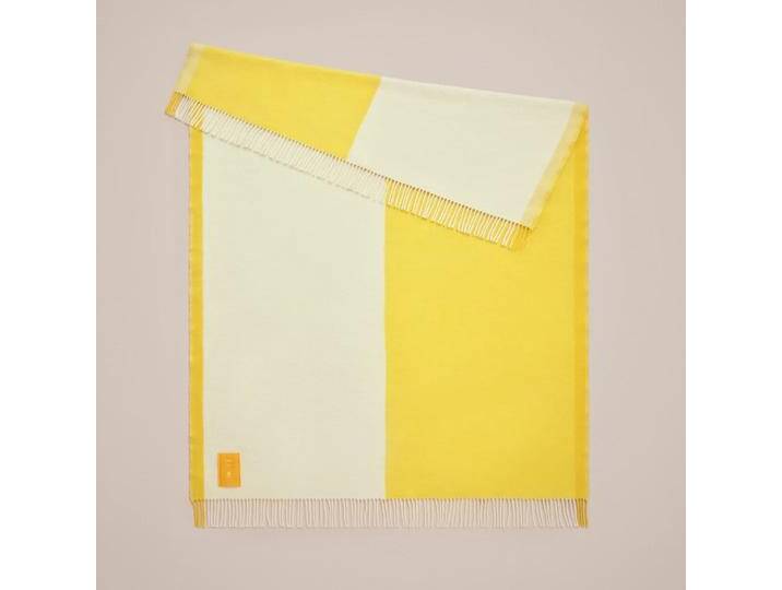 Wolldecke in Creme & Zitrone, 170 cm x 130 cm, Vollständig anpassbar von Tylko von tylko