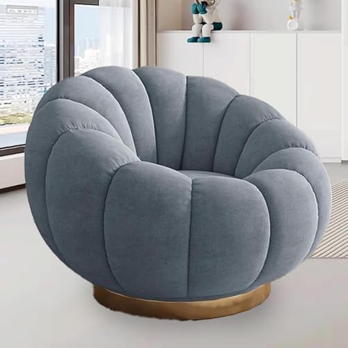 Lazy Sofa Chair - Wollplüsch-Liegestuhl Mit 360°-Drehung, Langlebiger Metallbasis, Perfekt for Schlafzimmer Und Lounge(G) von tylxayoxa