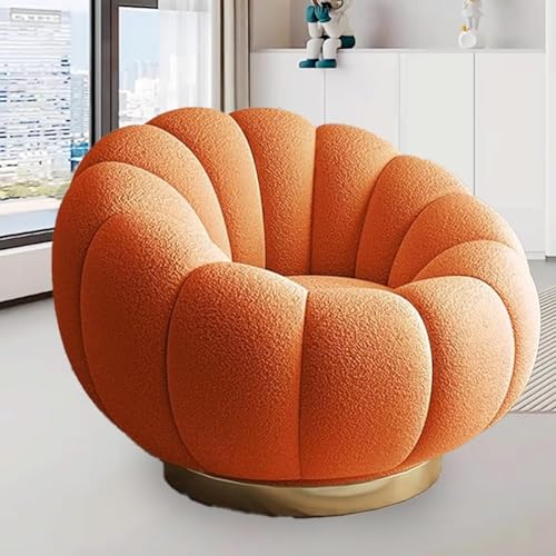 Lazy Sofa Chair - Wollplüsch-Liegestuhl Mit 360°-Drehung, Langlebiger Metallbasis, Perfekt for Schlafzimmer Und Lounge(I) von tylxayoxa
