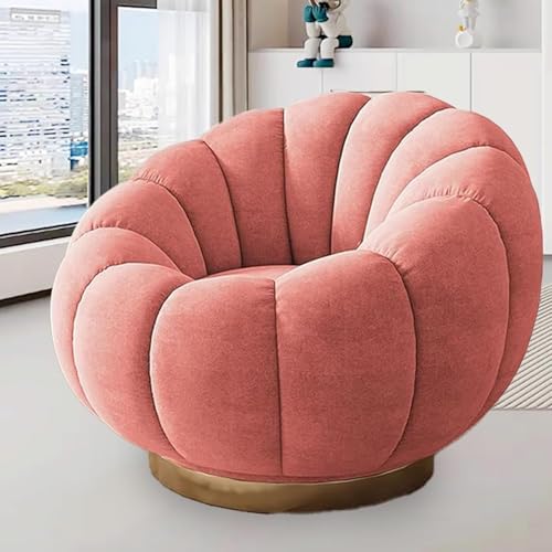 Lazy Sofa Chair - Wollplüsch-Liegestuhl Mit 360°-Drehung, Langlebiger Metallbasis, Perfekt for Schlafzimmer Und Lounge(M) von tylxayoxa