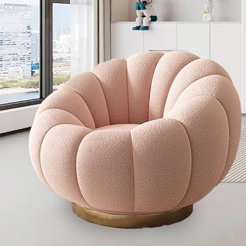 Luxus-Relaxsessel – Lazy-Sofa Aus Lammfell Mit 360°-Drehung, Robuster Metallbasis, Ergonomische Sitzgelegenheiten for Zu Hause(K) von tylxayoxa