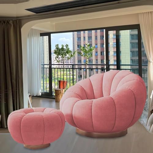 Luxus-Relaxsessel – Lazy-Sofa Aus Lammfell Mit 360°-Drehung, Robuster Metallbasis, Ergonomische Sitzgelegenheiten for Zu Hause(N) von tylxayoxa