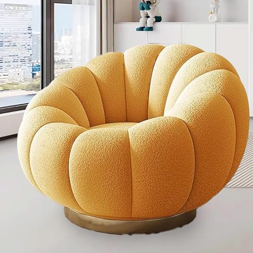 Luxus-Relaxsessel – Lazy-Sofa Aus Lammfell Mit 360°-Drehung, Robuster Metallbasis, Ergonomische Sitzgelegenheiten for Zu Hause(Q) von tylxayoxa