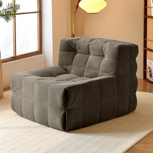 Rahmenloses Lazy Sofa Aus Vollschaum – Ultraweiche, Stützende Polsterung, Leicht Und Tragbar, Perfekt for Wohnzimmer Büro(Gray) von tylxayoxa