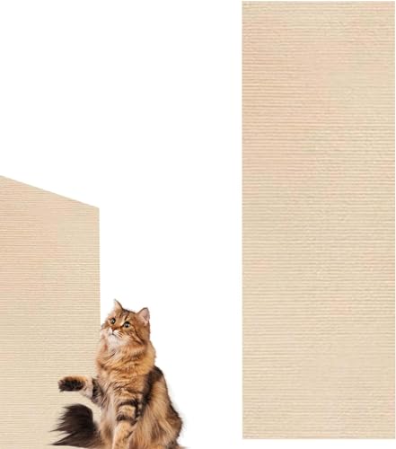 Selbstklebend Kratzbretter Katze Kratzteppich Katze Kratzmatte Katze Wand Teppich Katzen Kratzbrett Katzen Kratzwand (Color : Khaki, Size : 40 * 100 cm) von tylxayoxa