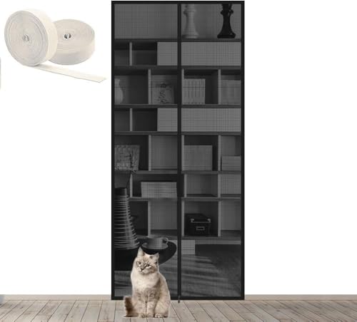 tylxayoxa Anti-Mücken Vorhang Tür 85x205cm Balkontür Fliegenvorhang Normales Fliegengitter Kein Bohren Vorhang Für Wohnzimmer(80x200cm) von tylxayoxa