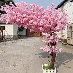 tylxayoxa Hellrosa Künstlicher Kirschblütenbaum – Lebensechte Simulation. Bonsai Mit Handgefertigten Blüten for Das Home Office(1mx0.9m) von tylxayoxa