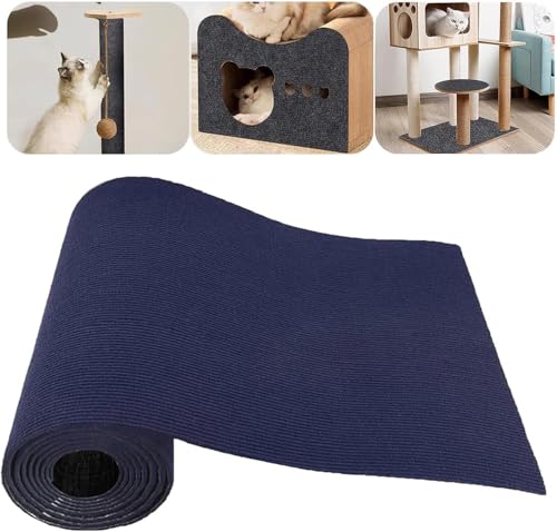 tylxayoxa Kratzmatte Selbstklebend Katzenkratzbrett Kratzwand DIY Kratzmatte Katzenkratzer Klebend Möbelschutz for Sofa Wand Katzen Packung Selbstklebende Kratzbretter(Dark Blue) von tylxayoxa