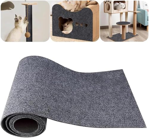 tylxayoxa Kratzmatte Selbstklebend Katzenkratzbrett Kratzwand DIY Kratzmatte Katzenkratzer Klebend Möbelschutz for Sofa Wand Katzen Packung Selbstklebende Kratzbretter(Light Grey) von tylxayoxa