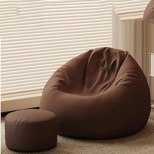 tylxayoxa Übergroßer Sitzsack for Erwachsene, Sofa, Couchboden Mit Baumwoll- Und Leinenbezug, Großer, Lazy Bedroom, Wohnzimmer(Brown1) von tylxayoxa