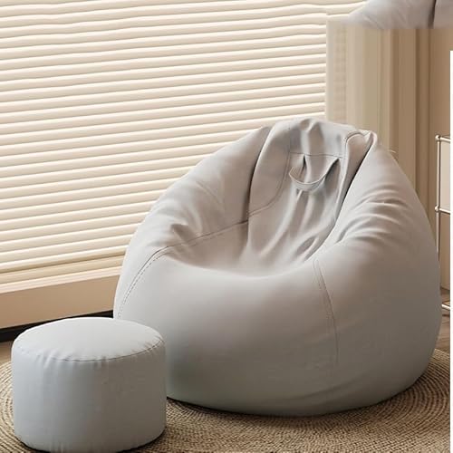 tylxayoxa Übergroßer Sitzsack for Erwachsene, Sofa, Couchboden Mit Baumwoll- Und Leinenbezug, Großer, Lazy Bedroom, Wohnzimmer(Light Gray1) von tylxayoxa