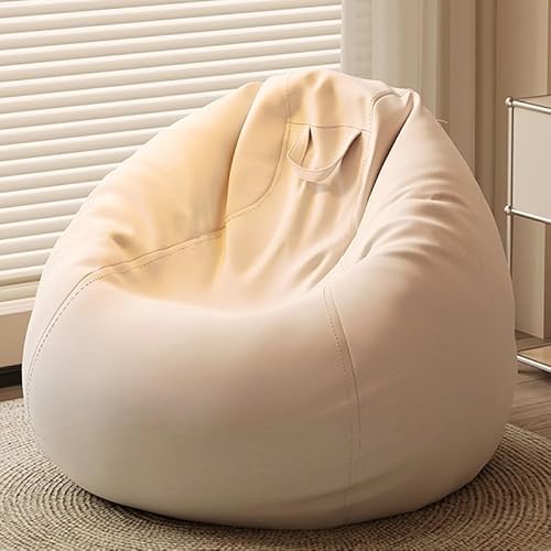 tylxayoxa Übergroßer Sitzsack for Erwachsene, Sofa, Couchboden Mit Baumwoll- Und Leinenbezug, Großer, Lazy Bedroom, Wohnzimmer(White) von tylxayoxa