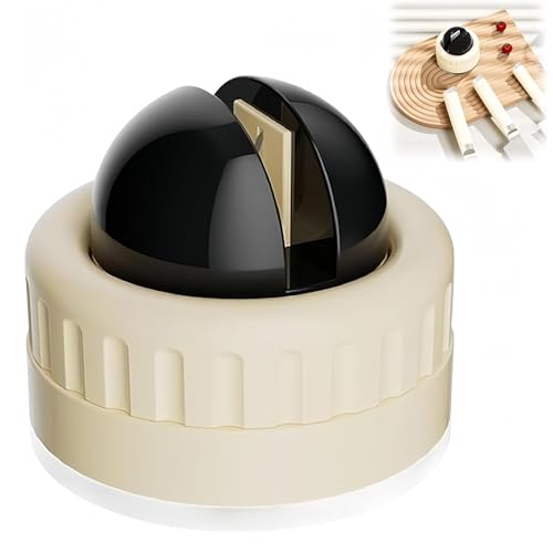 Mini Messerschärfer mit Absaugung Tragbarer Messerschärfer Mit Rotierender Installation Manual Knife Sharpene Schnell Kleines Praktisches Küchenzubehör Geeignet für die Meisten Klingen(Schwarz) von tyokas
