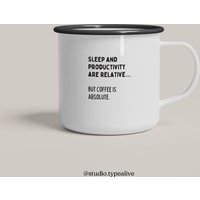 Tasse Aus Emaille/Relative Kaffeetasse Mit Einstein-Motiv, Witziger Spruch, Geschenk Für Freund Oder Papa, Zum Geburtstag, Kaffeefan von typealive