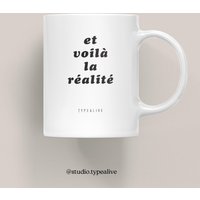 Tasse Aus Keramik/Réalité Personalisierte Mit Lustigem Spruch - Perfektes Geschenk Für Mama, Papa, Geburtstag von typealive
