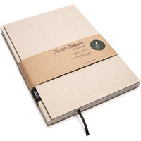 Handgemachtes Design-Notizbuch A5 Aus 100 % Recyclingpapier „Berlinbook" - Creme Recyclingkarton von tyypPaper