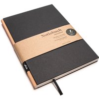 Handgemachtes Design-Notizbuch A5 Aus 100 % Recyclingpapier „Berlinbook" - Pfirsichfarben/Schwarz von tyypPaper