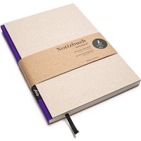 Handgemachtes Design-Notizbuch A5 Aus 100 % Recyclingpapier „Berlinbook" - Lila Recyclingkarton von tyypPaper