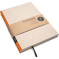 Handgemachtes Design-Notizbuch A5 Aus 100 % Recyclingpapier „Berlinbook" - Orange Recyclingkarton von tyypPaper