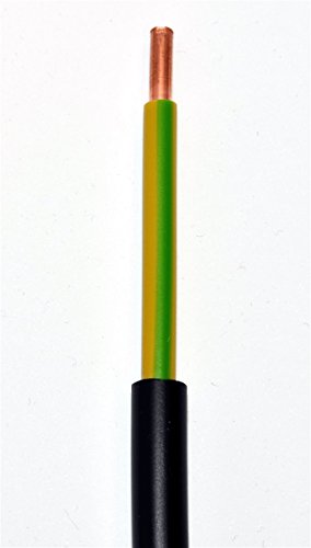 Meterware Erdkabel NYY-J 1x10 mm² RE schwarz Erdungskabel Blitzschutz grün/gelb Schnittlängen - jede Menge eine Länge von u.a. Waskönig+Walter