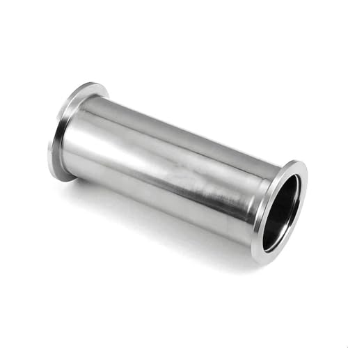KF25 Gerader gleicher Rohrschellen-Ferrule-Flanschadapter, Sanitär-Vakuumflansche, gerades Rohr (Edelstahl 304L)(KF25-60mm(L)) von uHLANQC