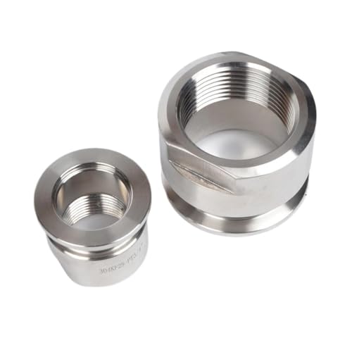 KF50 304 Edelstahl Innengewinde Adapter Vakuum Flansche Fitting Kappe Gewinde Nippel Rohr(2 Inch) von uHLANQC