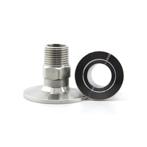 KF50 Edelstahl 304 Sechskant-Außengewindeadapter Vakuumflansche Passend for Außengewinde PT-Rohrgewinde Nippel Rohrverbindung(2 Inch) von uHLANQC