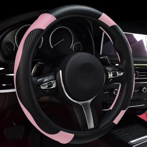 Lenkradbezug, For Toyota Highlander IV 2020 2021 2022 2023 2024 2025, Autoleder Anti-Rutsch Atmungsaktives Innenausstattungszubehör(Pink) von uHLANQC