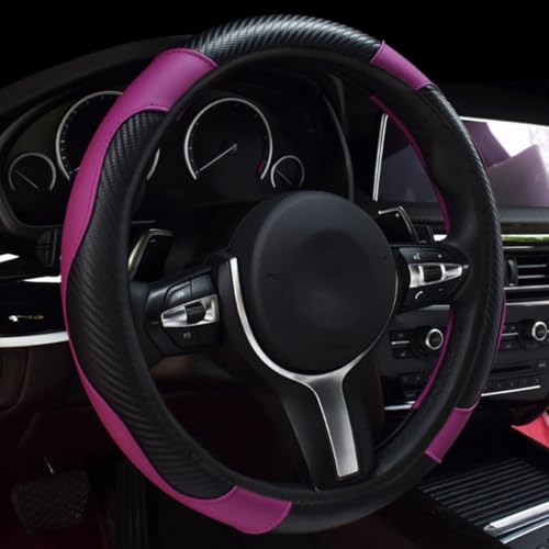 Lenkradbezug, For VW Atlas Cross Sport 2023 2024 2025, Autoleder Anti-Rutsch Atmungsaktives Innenausstattungszubehör(Purple) von uHLANQC