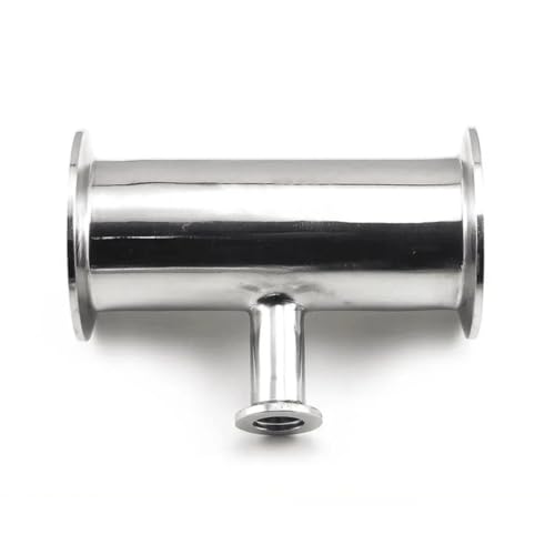 SS304 KF50-KF16 T-Stück 3-Wege-T-Typ Tri-Clamp Reduzierstück T-Stück-Adapter Vakuumflansche Rohrverschraubung T-Stück-Rohrverschraubungen von uHLANQC